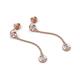 5 - Robin 1.00 ctw Lab Grown Diamond Bezel set Women Drop Dangle Earrings 