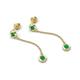5 - Robin 1.00 ctw Emerald Bezel set Women Drop Dangle Earrings 