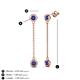 4 - Robin 0.80 ctw Iolite Bezel set Women Drop Dangle Earrings 