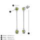 4 - Robin 1.26 ctw Peridot Bezel set Women Drop Dangle Earrings 