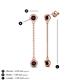 4 - Robin 1.26 ctw Red Garnet Bezel set Women Drop Dangle Earrings 