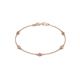 1 - Aizza (5 Stn/3mm) Petite Pink Tourmaline and Diamond Station Bracelet 