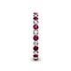 4 - Tiffany 2.40 mm Rhodolite Garnet and Diamond Eternity Band 