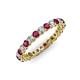 3 - Tiffany 2.40 mm Rhodolite Garnet and Lab Grown Diamond Eternity Band 
