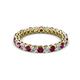 6 - Tiffany 2.40 mm Rhodolite Garnet and Lab Grown Diamond Eternity Band 