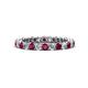 1 - Tiffany 2.40 mm Rhodolite Garnet and Lab Grown Diamond Eternity Band 