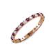 4 - Audrey 2.00 mm Rhodolite Garnet and Diamond Eternity Band 