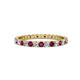 1 - Audrey 2.00 mm Rhodolite Garnet and Diamond U Prong Eternity Band 
