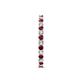 6 - Audrey 2.00 mm Rhodolite Garnet and Diamond U Prong Eternity Band 