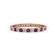 1 - Audrey 2.00 mm Rhodolite Garnet and Diamond U Prong Eternity Band 