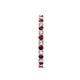6 - Audrey 2.00 mm Rhodolite Garnet and Diamond U Prong Eternity Band 