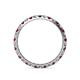 5 - Audrey 2.00 mm Rhodolite Garnet and Lab Grown Diamond U Prong Eternity Band 