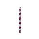 6 - Audrey 2.00 mm Rhodolite Garnet and Lab Grown Diamond U Prong Eternity Band 