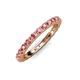 4 - Gracie 1.10 ctw Pink Tourmaline (2.30 mm) Women Eternity Band 
