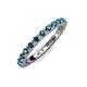 4 - Gracie 1.10 ctw Blue Diamond (2.30 mm) Women Eternity Band 