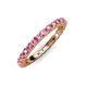 4 - Gracie 1.04 ctw Pink Sapphire (2.30 mm) Women Eternity Band 