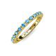 4 - Gracie 0.99 ctw Blue Topaz (2.30 mm) Women Eternity Band 