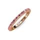 4 - Gracie 1.16 ctw Rhodolite Garnet (2.30 mm) Women Eternity Band 