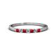 1 - Vivian 0.25 ctw Ruby and Natural Diamond (2.10 mm) Women Wedding Band 