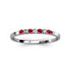 4 - Vivian 0.25 ctw Ruby and Natural Diamond (2.10 mm) Women Wedding Band 