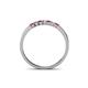 5 - Vivian 0.25 ctw Ruby and Natural Diamond (2.10 mm) Women Wedding Band 