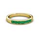 3 - Kathiryn 3.00 mm Emerald 7 Stone Wedding Band 