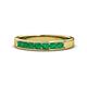 1 - Kathiryn 3.00 mm Emerald 7 Stone Wedding Band 