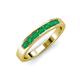 4 - Kathiryn 3.00 mm Emerald 7 Stone Wedding Band 