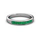 3 - Kathiryn 3.00 mm Emerald 7 Stone Wedding Band 