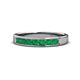 1 - Kathiryn 3.00 mm Emerald 7 Stone Wedding Band 