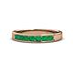 1 - Kathiryn 3.00 mm Emerald 7 Stone Wedding Band 