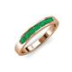 4 - Kathiryn 3.00 mm Emerald 7 Stone Wedding Band 