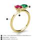 5 - Tanya Oval Shape Ruby & Cushion Shape Emerald 2 Stone Duo Ring 