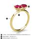 5 - Tanya Oval & Cushion Shape Ruby 2 Stone Duo Ring 