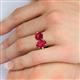 6 - Tanya Oval & Cushion Shape Ruby 2 Stone Duo Ring 