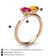 5 - Tanya Oval Shape Ruby & Cushion Shape Citrine 2 Stone Duo Ring 
