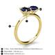 5 - Tanya Oval & Cushion Shape Blue Sapphire 2 Stone Duo Ring 