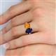 6 - Tanya Oval Shape Blue Sapphire & Cushion Shape Citrine 2 Stone Duo Ring 