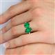 6 - Tanya Oval & Cushion Shape Emerald 2 Stone Duo Ring 