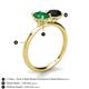 5 - Tanya Oval Shape Emerald & Cushion Shape Black Onyx 2 Stone Duo Ring 