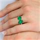 6 - Tanya Oval & Cushion Shape Emerald 2 Stone Duo Ring 