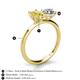 5 - Tanya Oval Shape Yellow Sapphire & Cushion Shape GIA Certified Diamond 2 Stone Duo Ring 