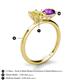 5 - Tanya Oval Shape Yellow Sapphire & Cushion Shape Amethyst 2 Stone Duo Ring 