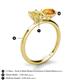 5 - Tanya Oval Shape Yellow Sapphire & Cushion Shape Citrine 2 Stone Duo Ring 