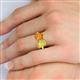 6 - Tanya Oval Shape Yellow Sapphire & Cushion Shape Citrine 2 Stone Duo Ring 