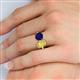 6 - Tanya Oval Shape Yellow Sapphire & Cushion Shape Blue Sapphire 2 Stone Duo Ring 