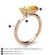 5 - Tanya Oval Shape Yellow Sapphire & Cushion Shape Citrine 2 Stone Duo Ring 