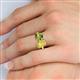 6 - Tanya Oval Shape Yellow Sapphire & Cushion Shape Peridot 2 Stone Duo Ring 