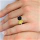 6 - Tanya Oval Shape Yellow Sapphire & Cushion Shape Black Onyx 2 Stone Duo Ring 