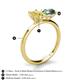 5 - Tanya Oval Shape Yellow Sapphire & Cushion Shape Lab Created Alexandrite 2 Stone Duo Ring 
